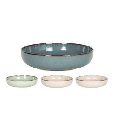 Assiette creuse Pearl Ø19cm Vendu par lot de 4-Coloris assortis