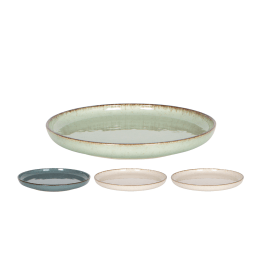 Assiette à dessert Pearl Ø19cm-Vendu par lot de 4- Coloris assortis