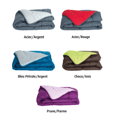 Couette bicolore 450gr 220x240cm