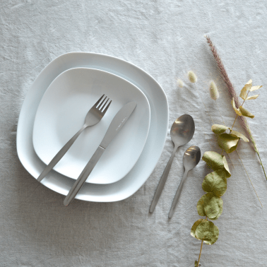 Couteau tout inox à bout rond